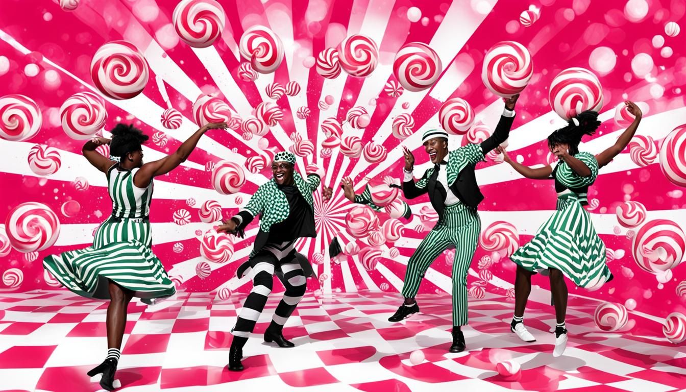 Peppermint Twist Dance in Rhythm and Color