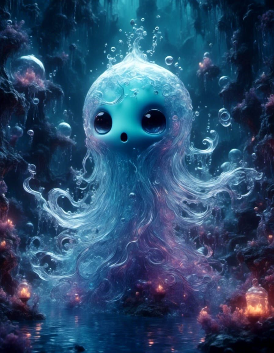 Cute Ghost Character Generated by AI