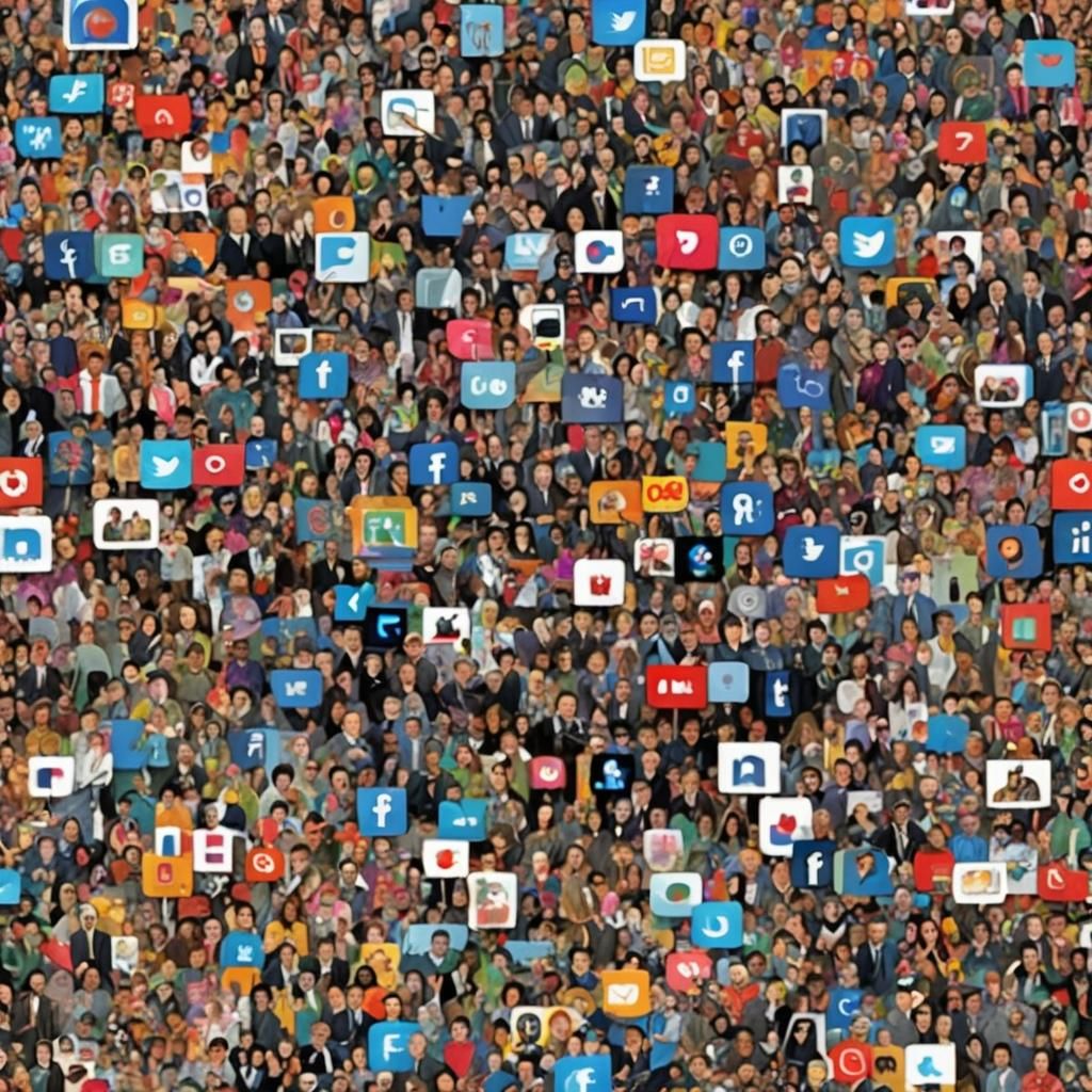 Global Social Media Connections in Maximalist Style