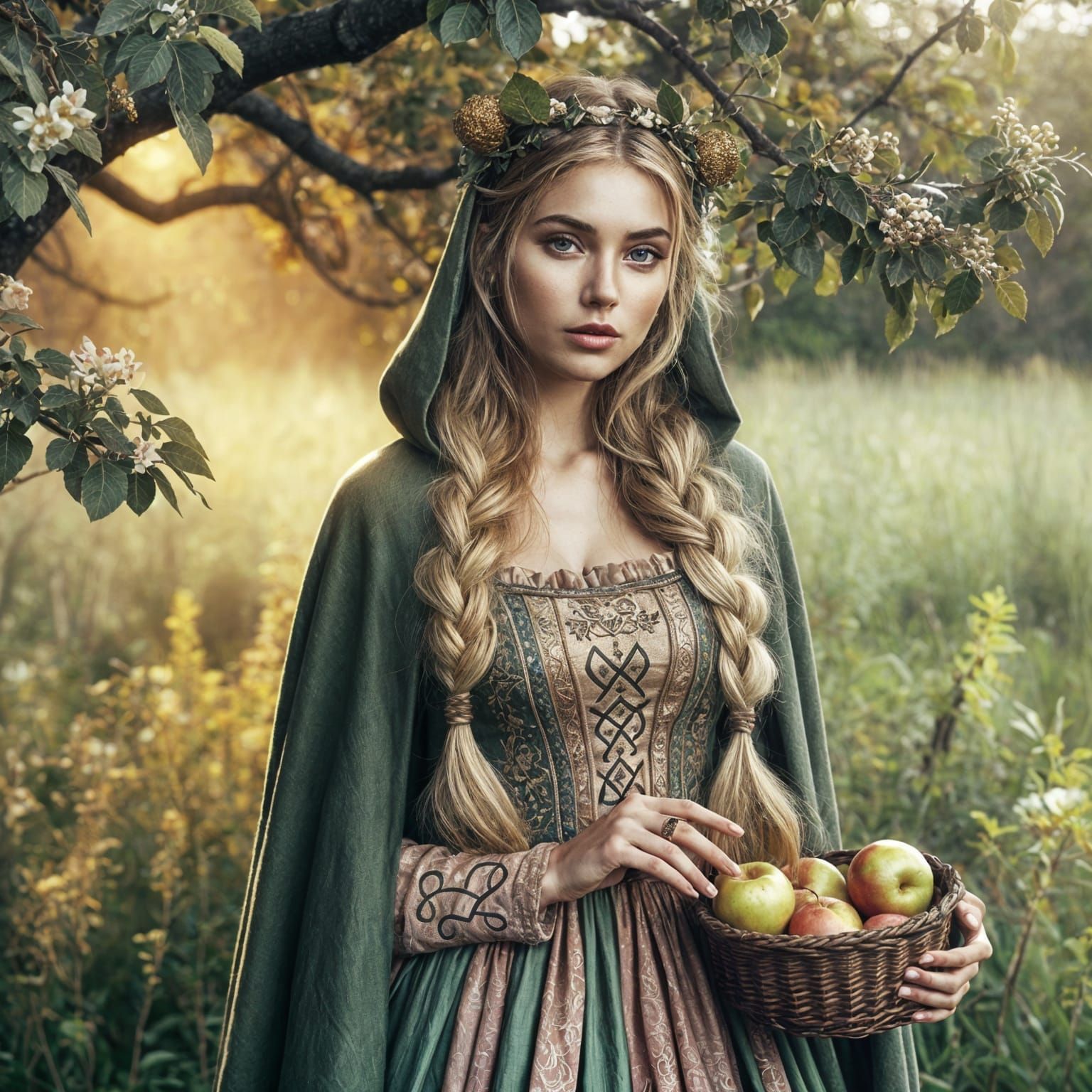 Idunn, Viking Goddess of Spring, in Cinematic Style