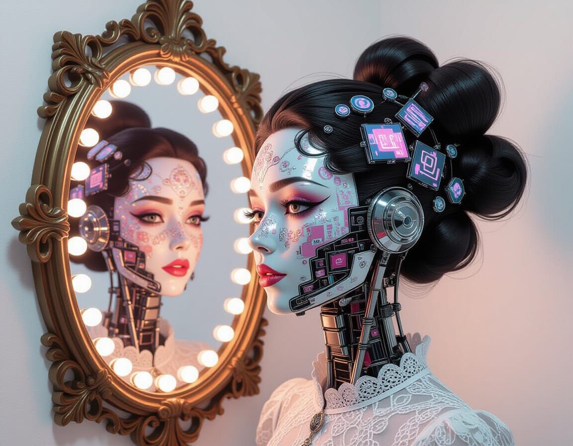 Automatron Audrey's Wirish Whirlington Hair Mirrored in Craz...