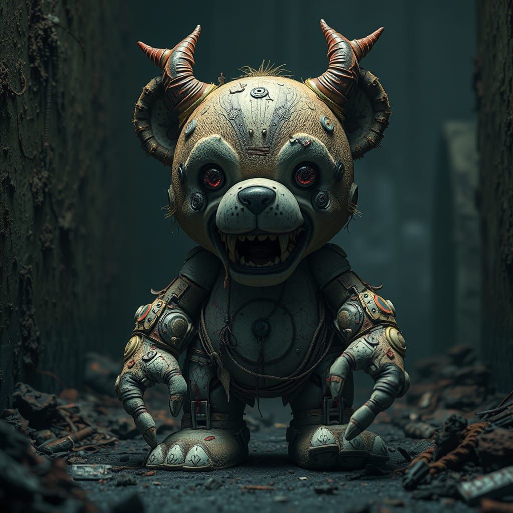 Demonic Teddy Bear with Mech Details