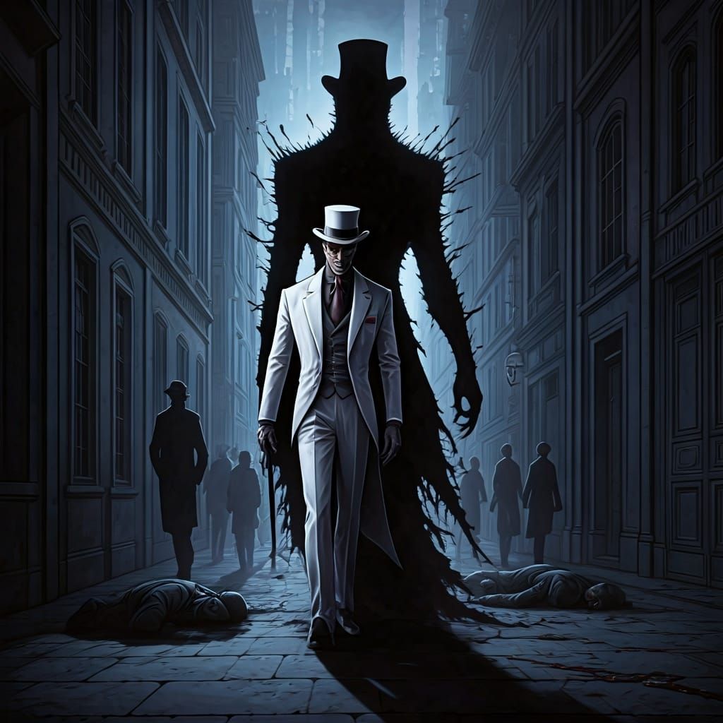 Elegant Villain's Shadow Feeds: Dreamy Gouache Painting