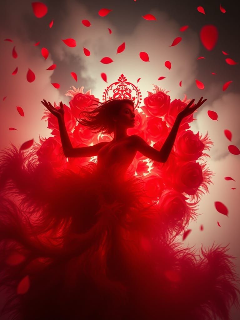 Ethereal Flower Dance in a Fantasy Realm