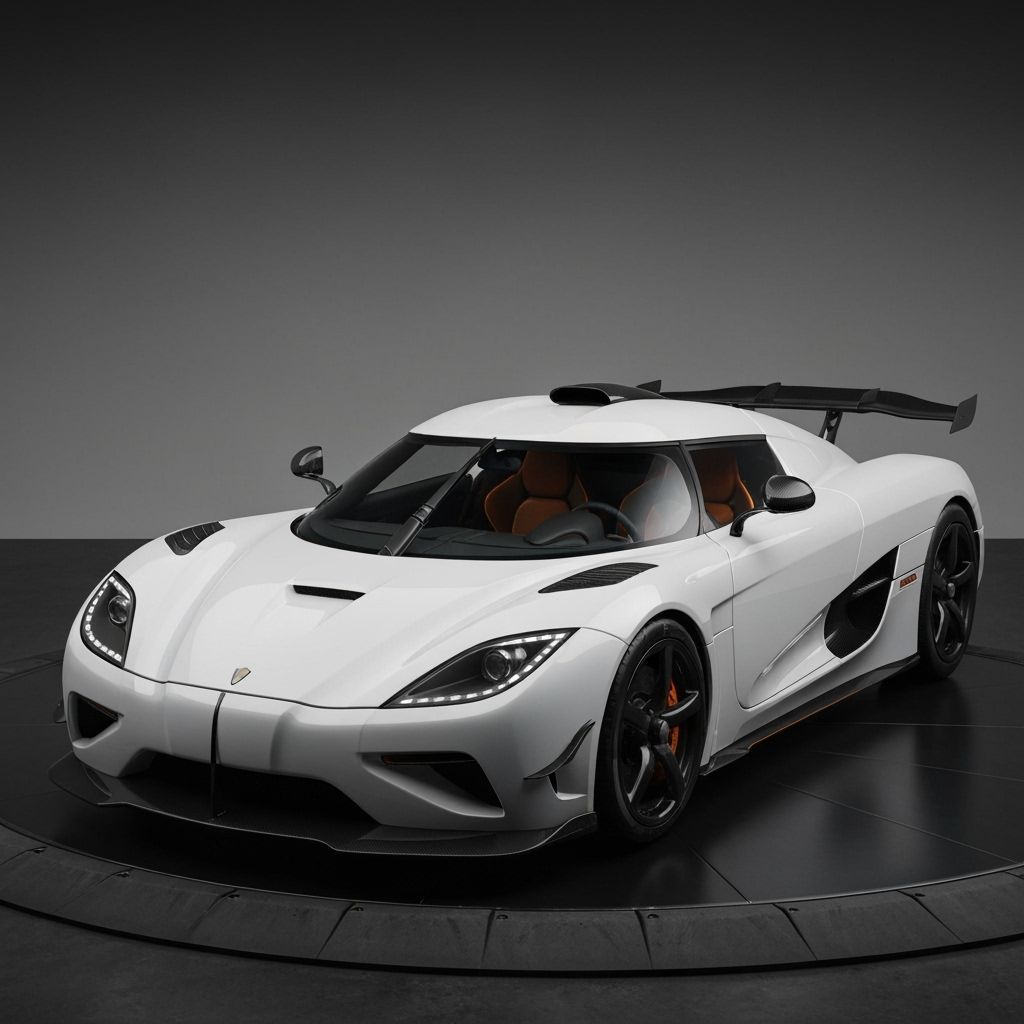 Koenigsegg Regera Hypercar in Hyperrealistic Studio Shot