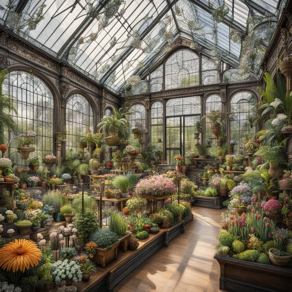 Victorian Glasshouse Art Gallery Interior