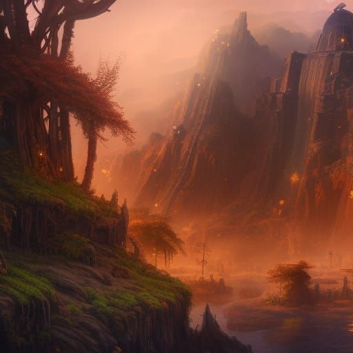 Detailed Fantasy Concept Art in Deep Color