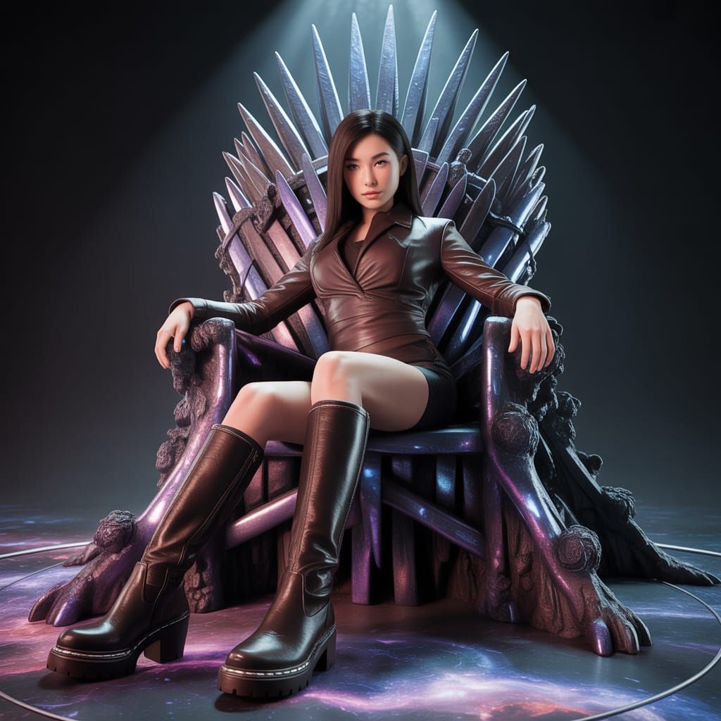 Waifu Cougar Queen on Cosmic Throne Photograph