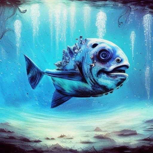 Freaky Blue Fish