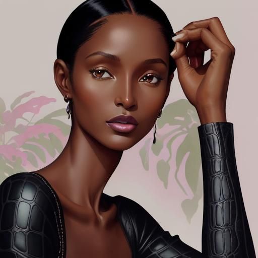 A gorgeous slender,mocha skinned beauty