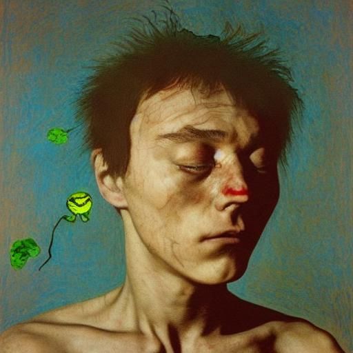 Android Lost in Logic, Inspired by Surrealism