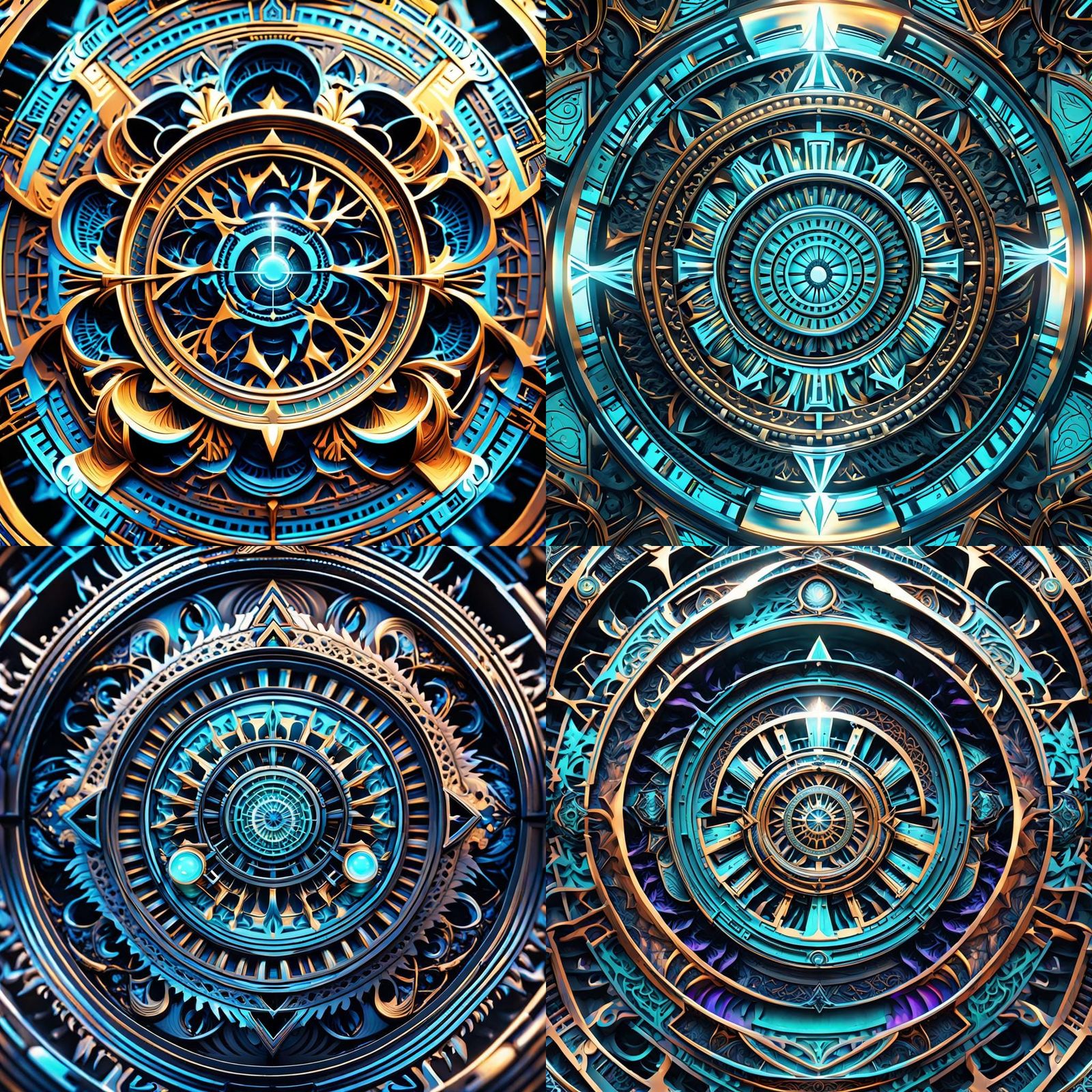 Optical Illusion: Abstract Symmetry in Dark Fantasy Style