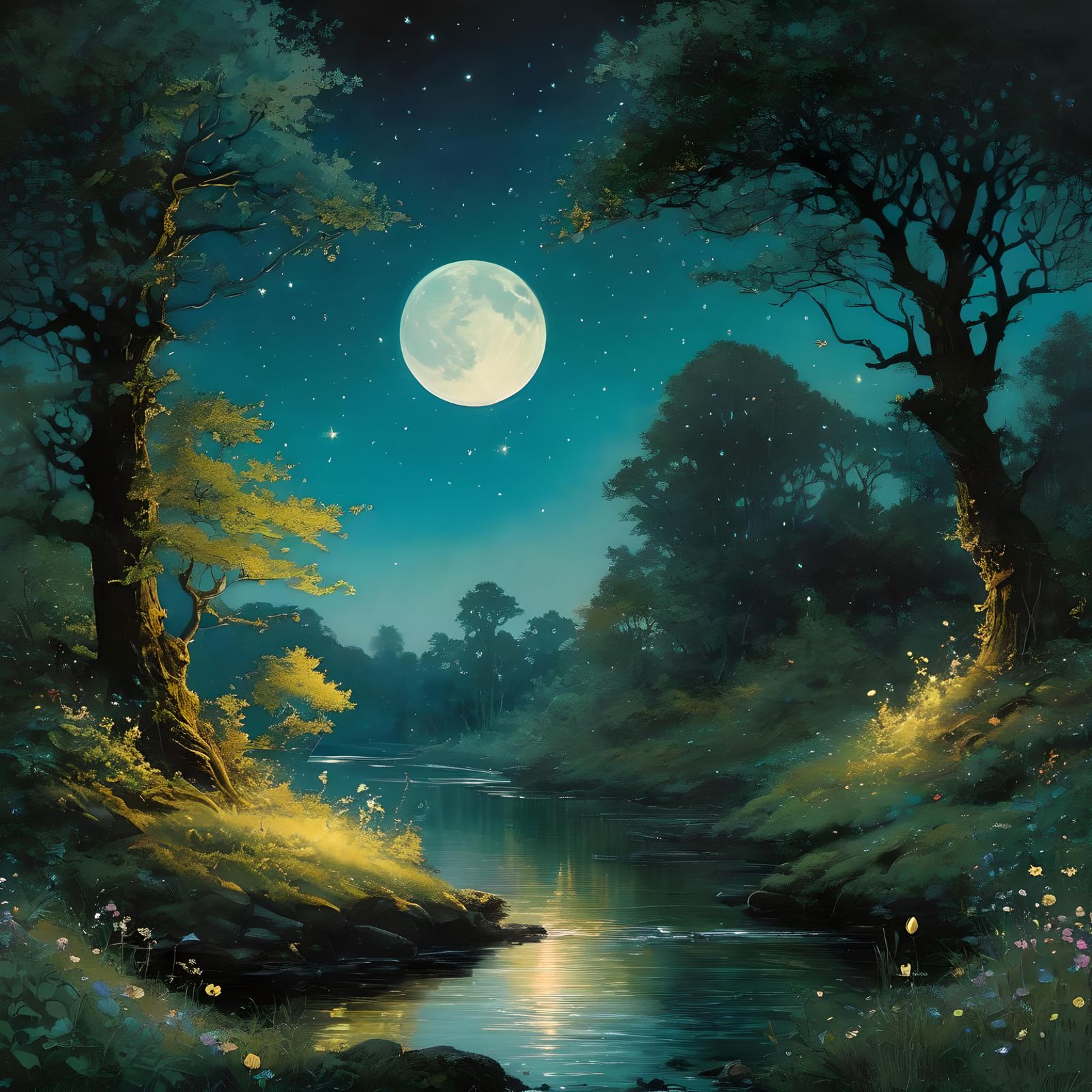 fantasy fairy, night, cosmos🌛 🌳☘️🌺 Arthur Rackhm, Brian F...