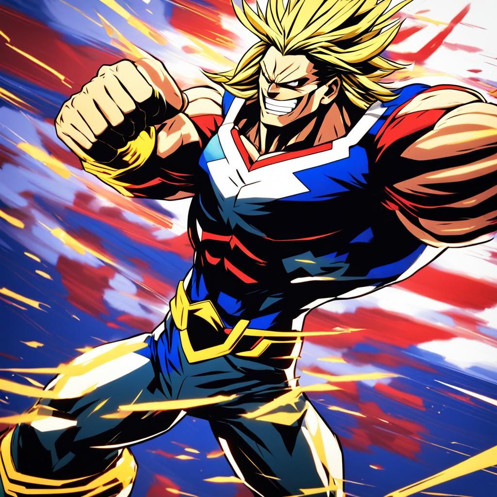 All Might Full Power Flexing, Anime Style