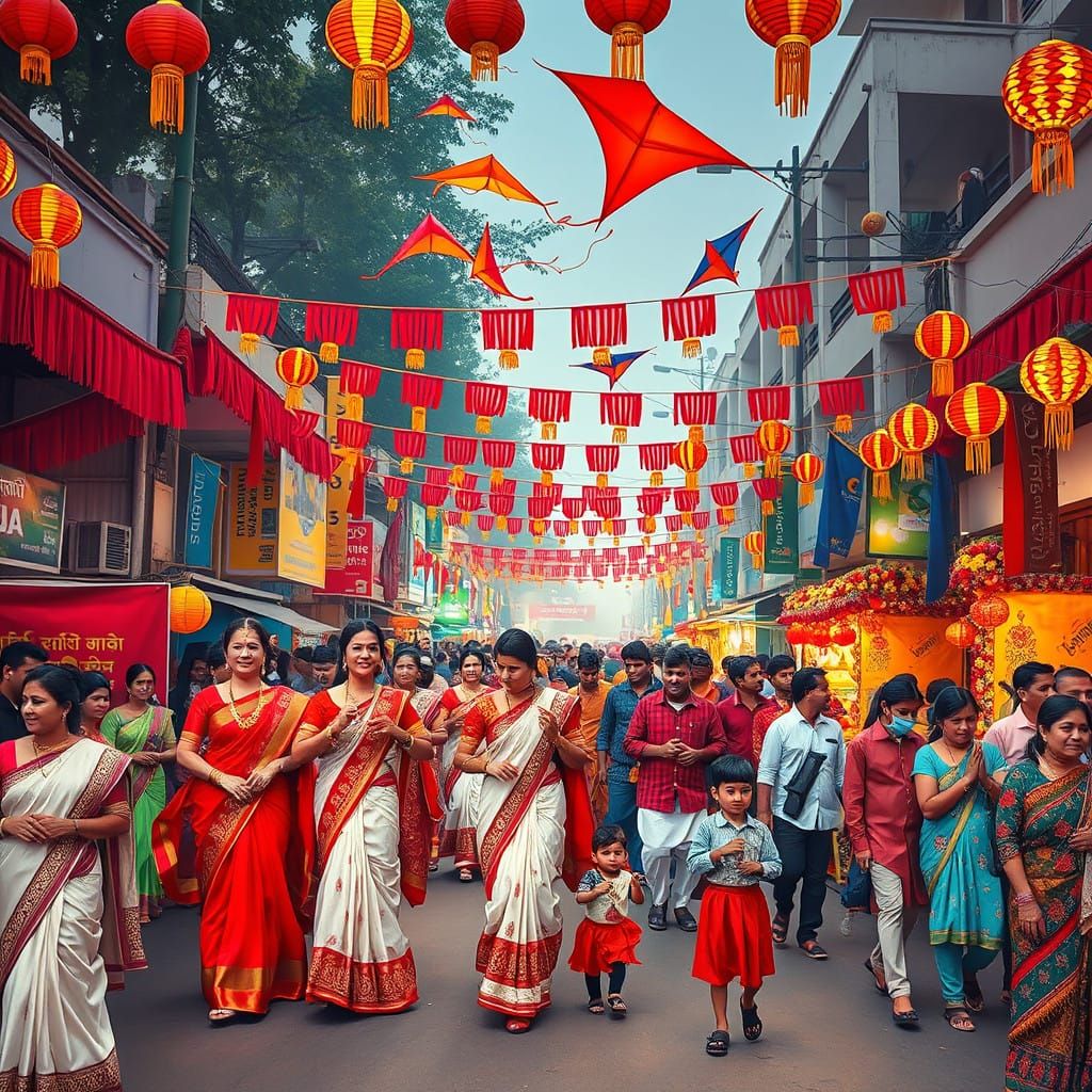 Joyful Streets of Dhaka Celebrate Pohela Boishakh in Vibrant...