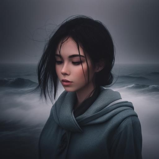 Misty Seascape: Fog Rolling in from the Sea