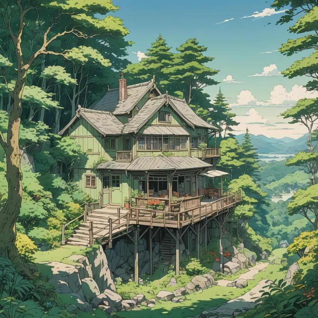 Scottish Folklore in Studio Ghibli Anime Style