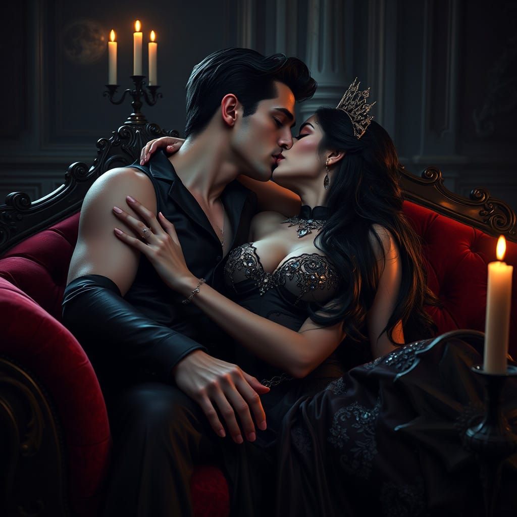Supernatural Vampire Queen in Dark Victorian Splendor