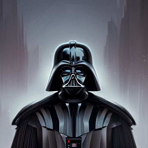 Icy Darth Vader: Dark Fantasy Concept Art