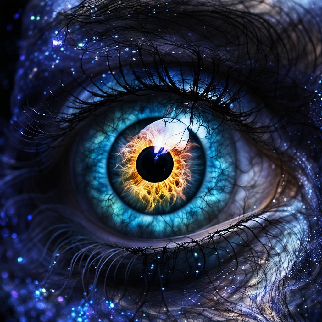 Enchanted Cosmic Eyeball in Ethereal Realm
