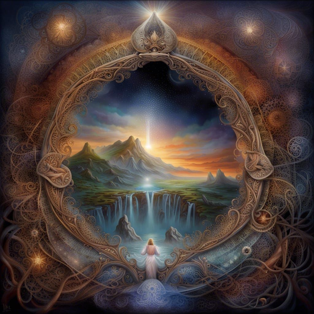 Spiritual Journey in Detailed Digital Painting
