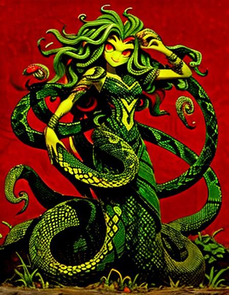 Serpent Medusa in Striking Digital Art