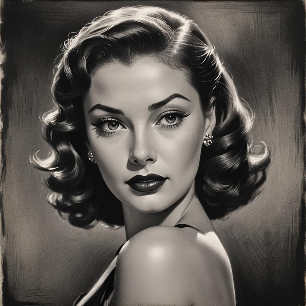 1950's black and white portrait