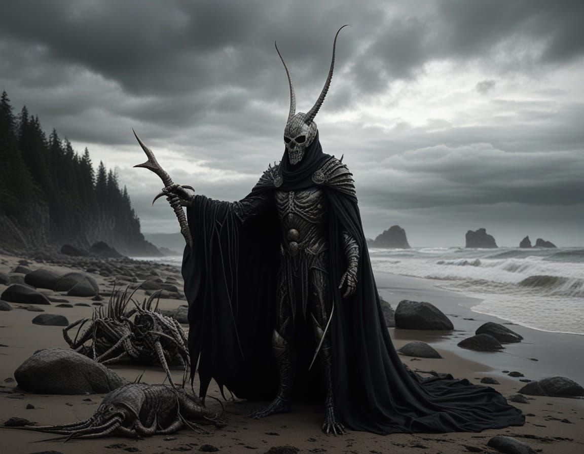 DEATH ON THE SHORE WITH CRYPTID CREATURES