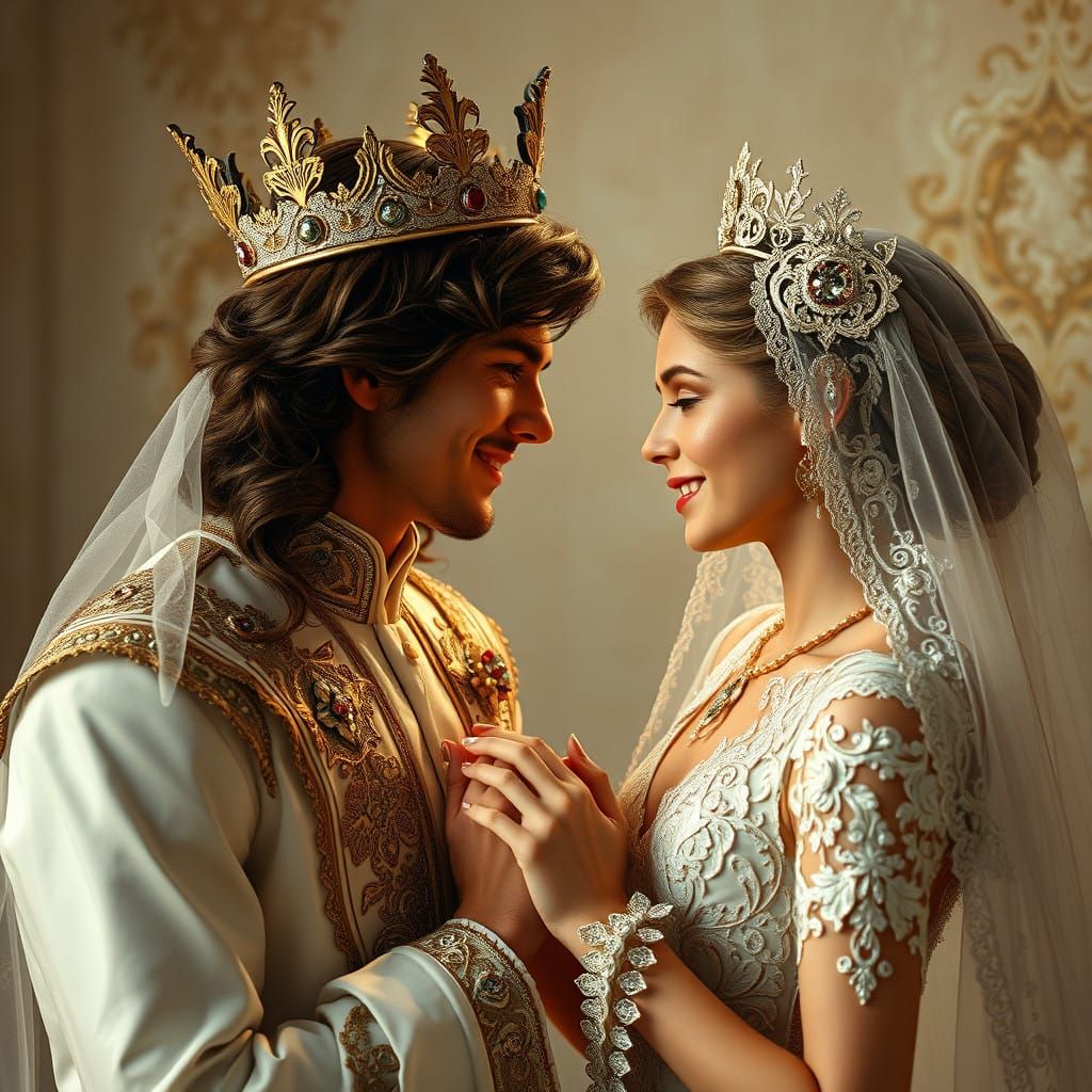 Royal Couple in Tender Love