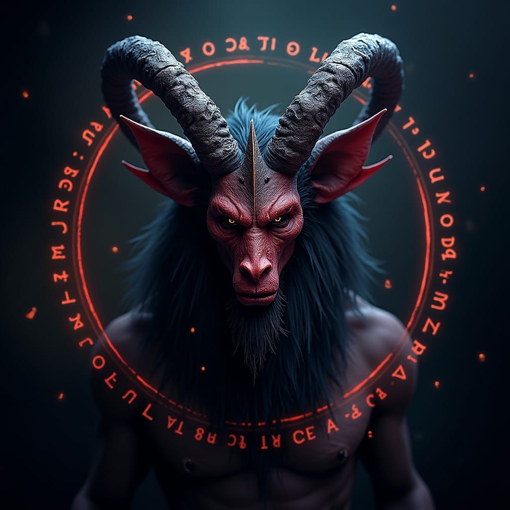 Majestic Crimson Demon in Dark Fantasy Style