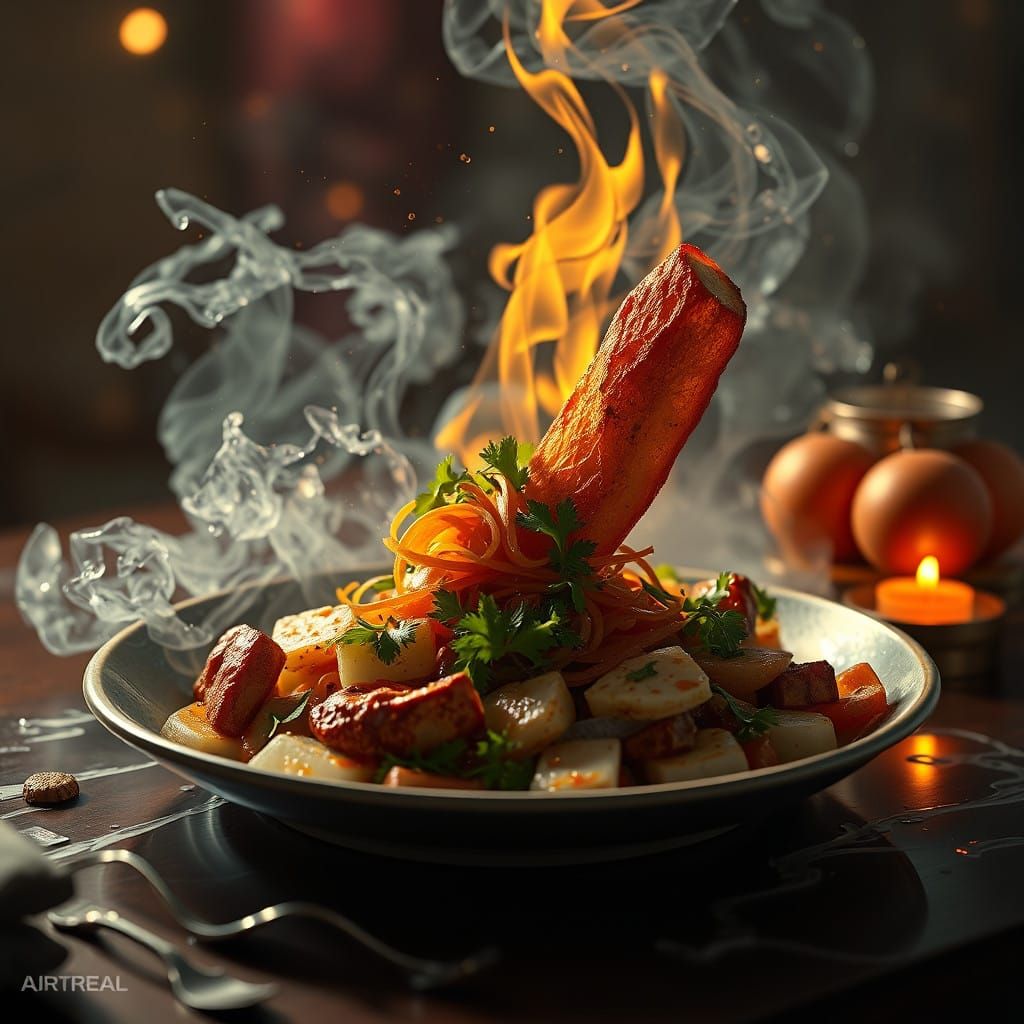 Luxurious Fantasy Feast in Vibrant Colors