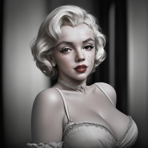 Hyperrealistic Portrait of Marilyn Monroe in Cinematic Style