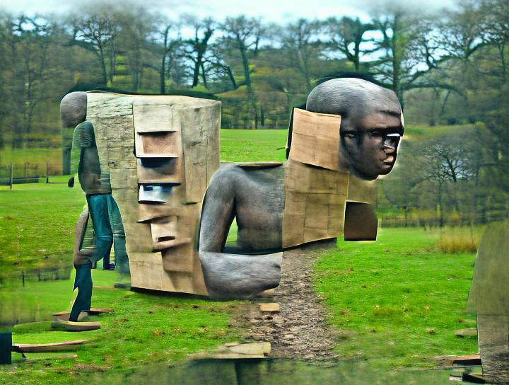 Abstract Sculpture in Yorkshire Park