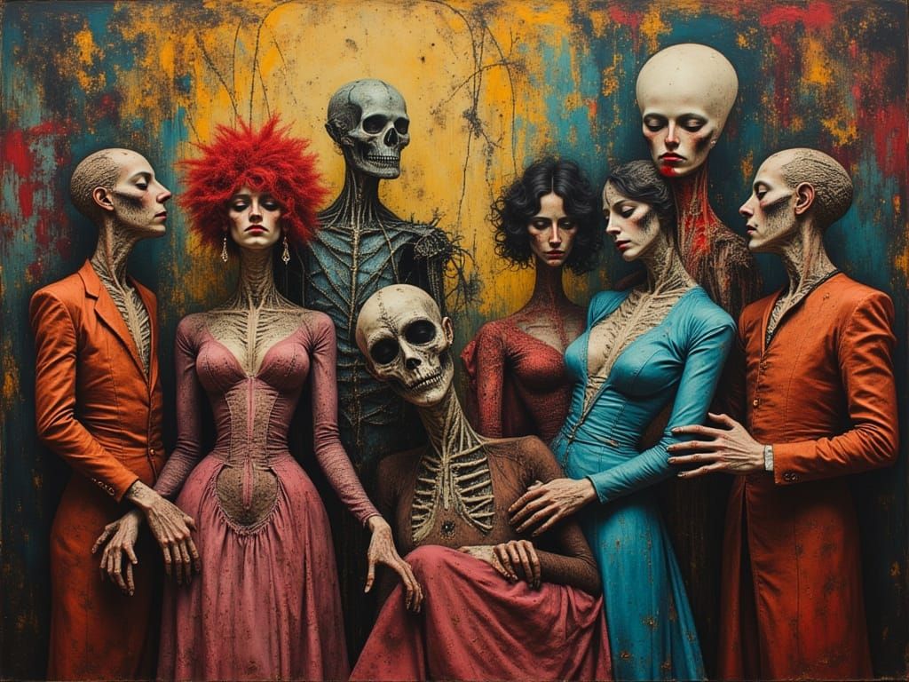 Theatrical Scene of Bad Taste Oil Painting