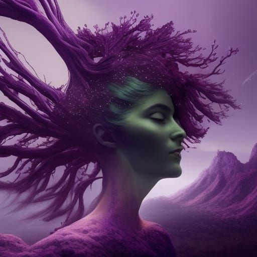 Extraterrestrial Humanoid with Wings in Detailed Matte Paint...