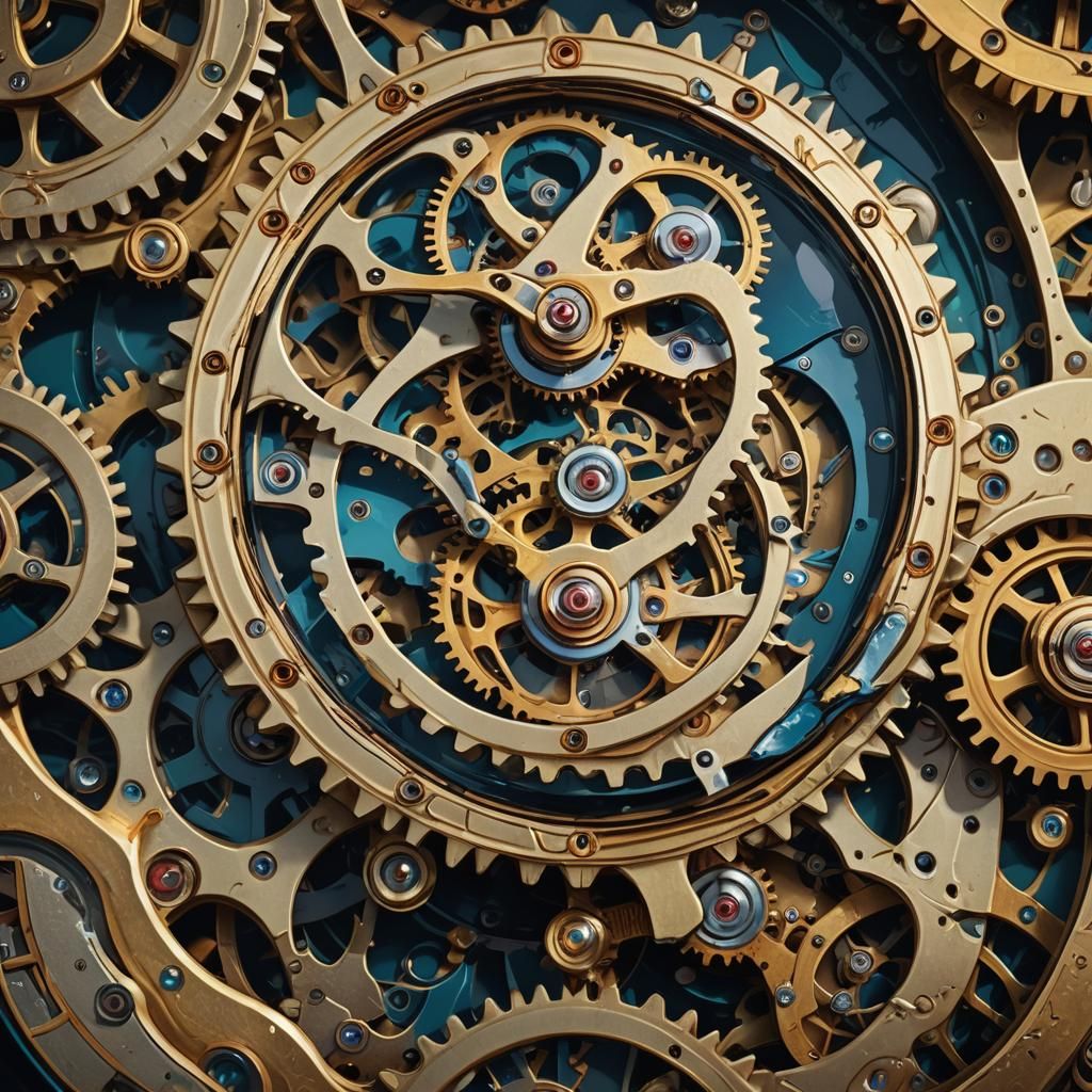 Melting Clock: Surreal Digital Art in 8K