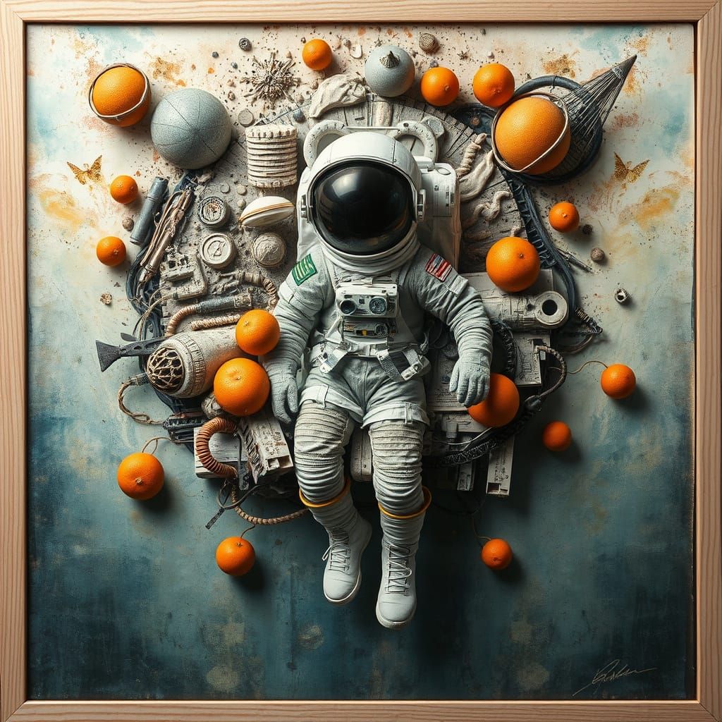 Surrealist Astronaut in Elysian Landscape