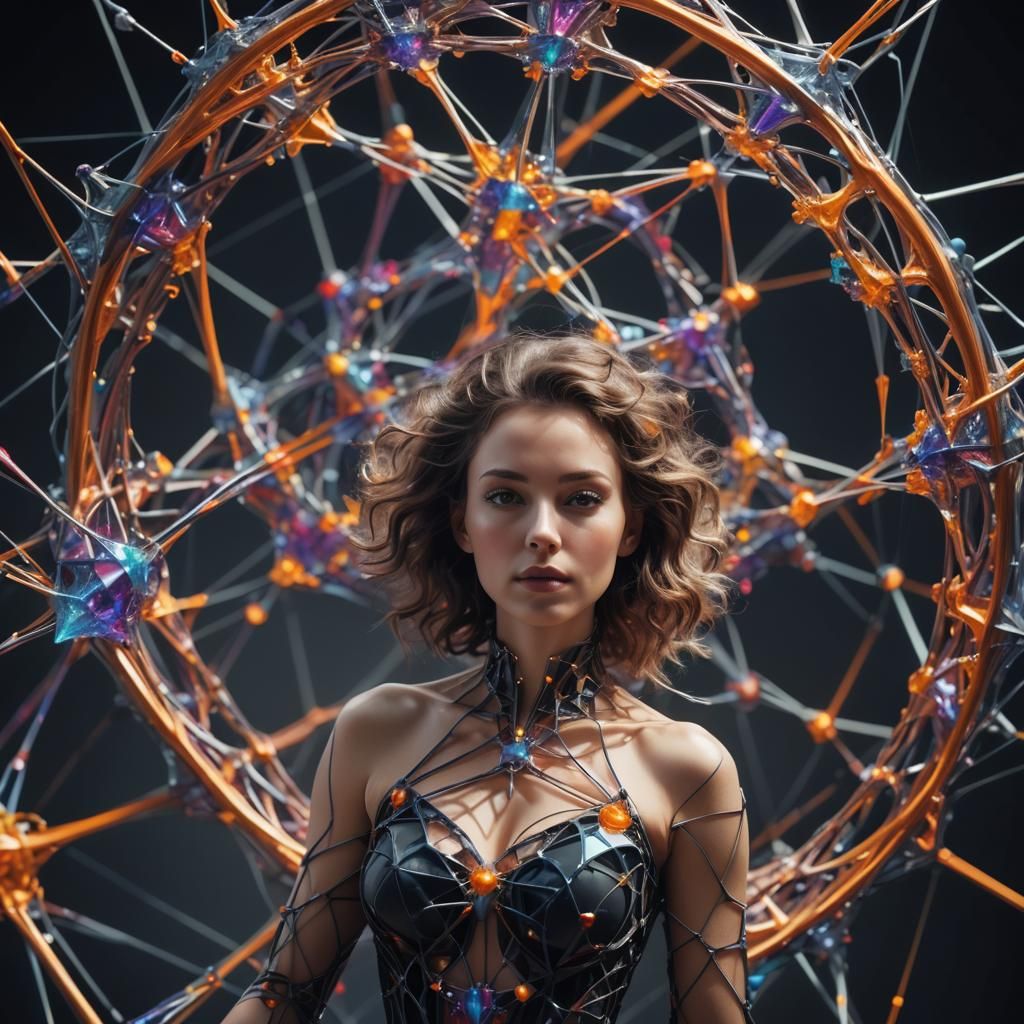 Polychrome Woman in Plasma with Helium