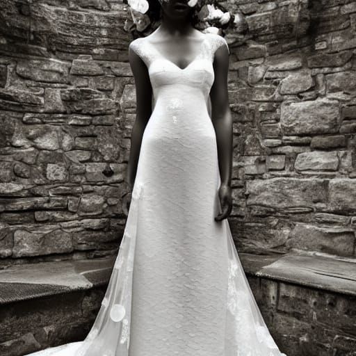 Elegant White Wedding Dress Image