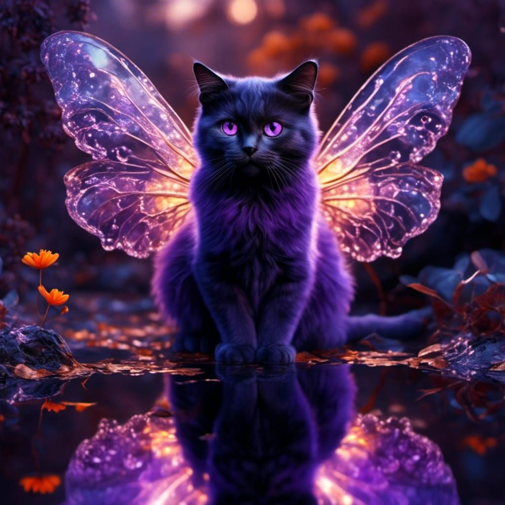 The Cat Fairy Brings Good Luck Version 3