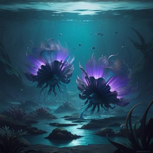 Aquatic Spectral Siblings: Twisted Water Chestnut Plants