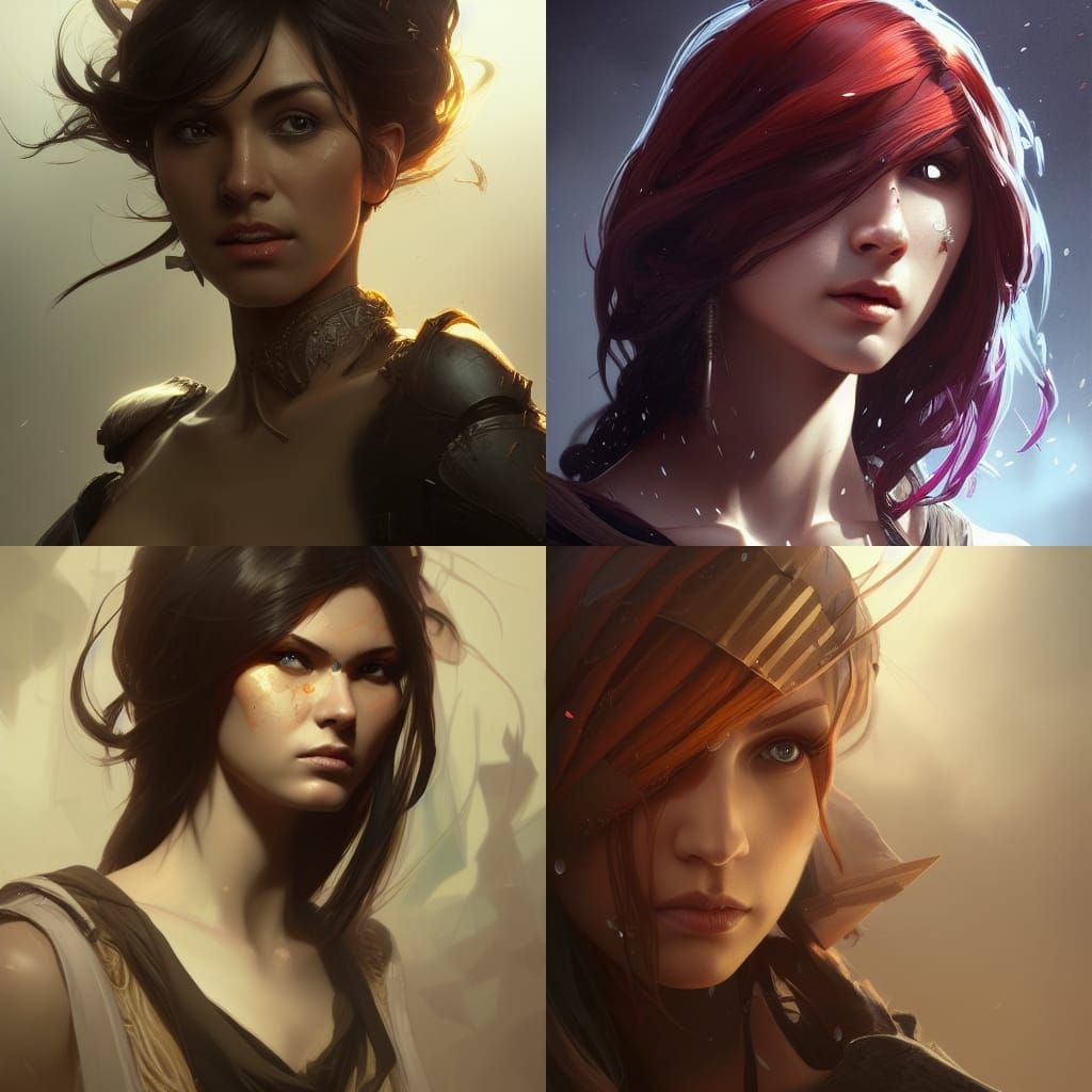 Detailed Portrait of a Woman Assassin