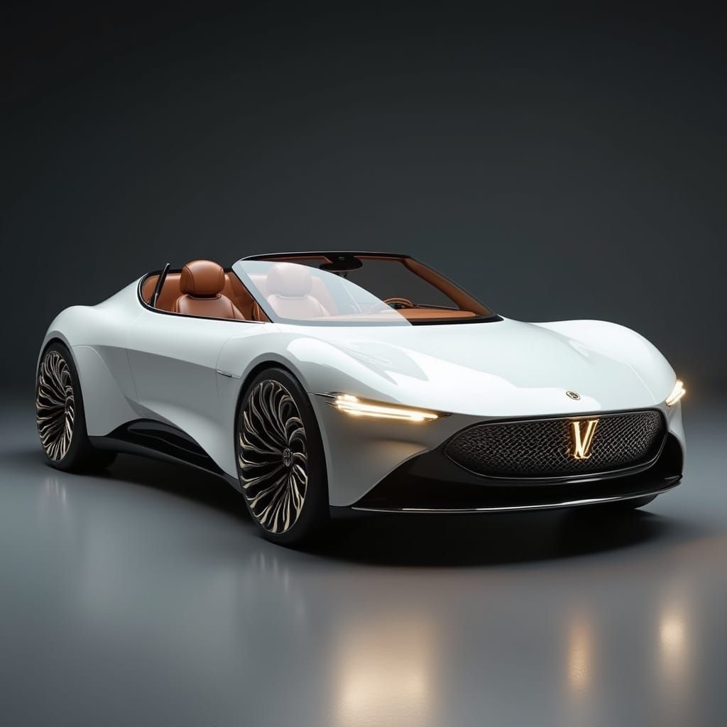 Luxury Electric Vehicle in Art Deco Style