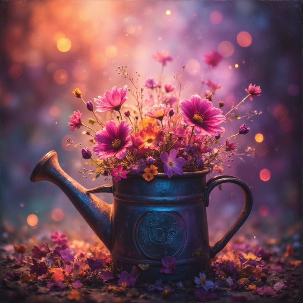 Swirling Fractal Haze with Retro Watering Can