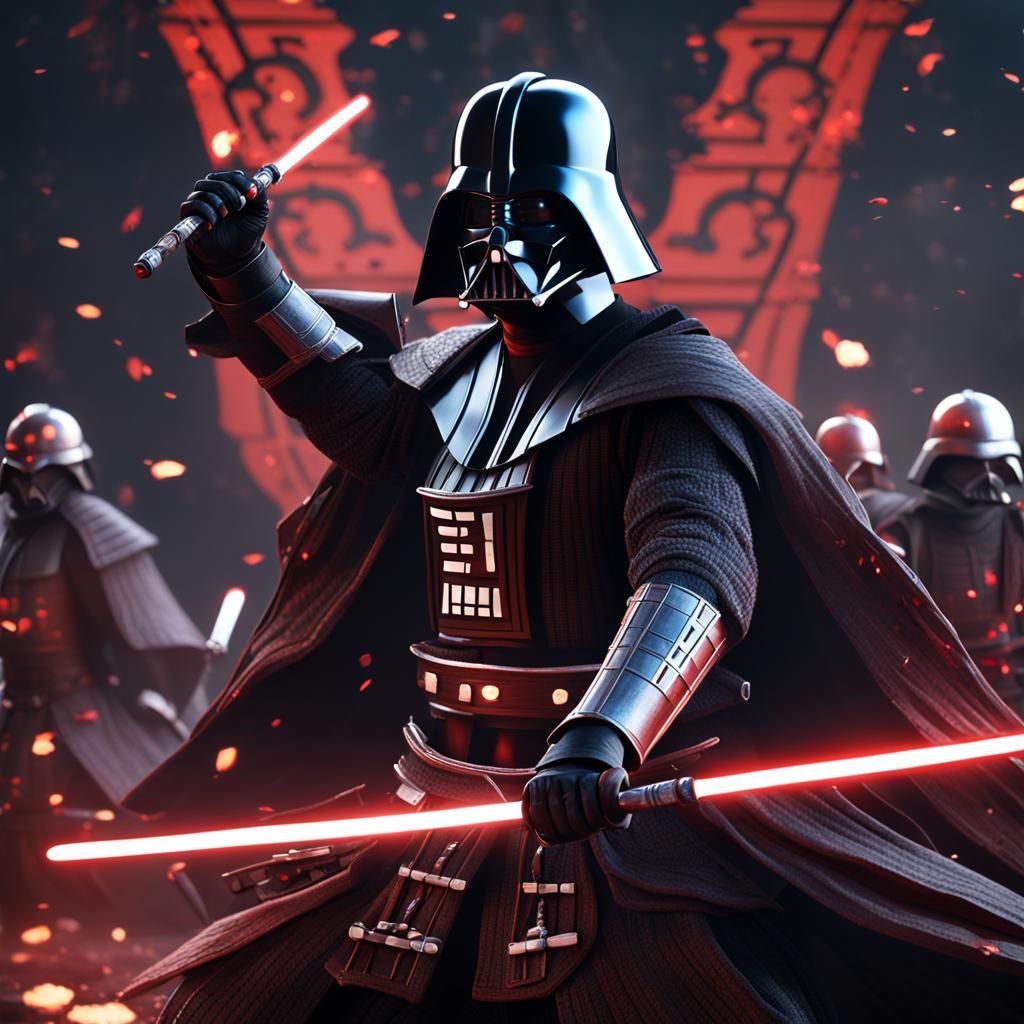 Darth Vader Samurai vs Ninja Jedi Battle