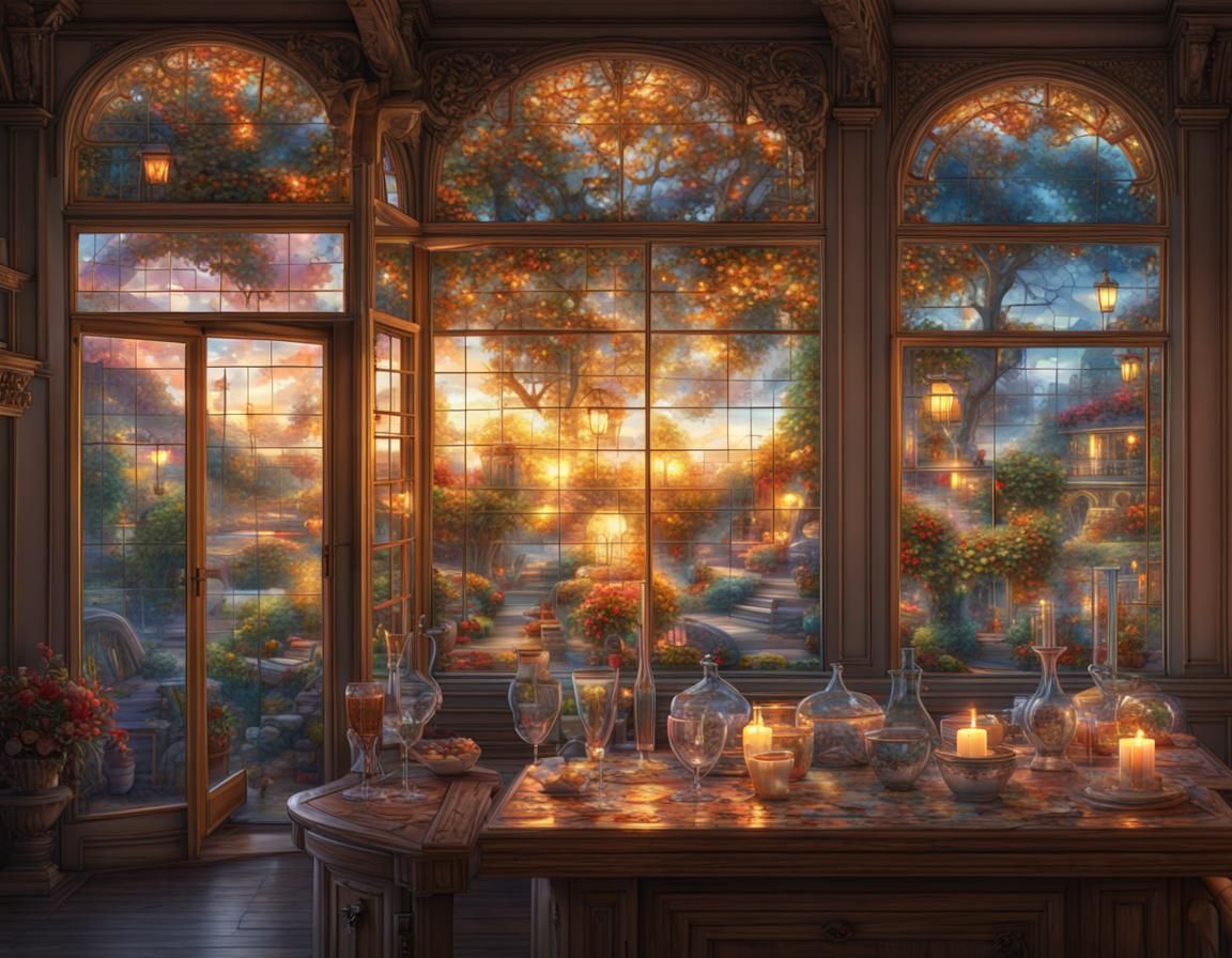 Glass Jigsaw Puzzle of a Sentimental Scene