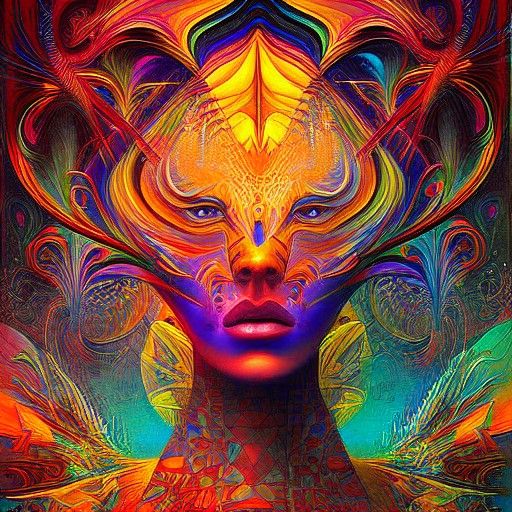 Psychedelic Visionary Landscape by Android Jones