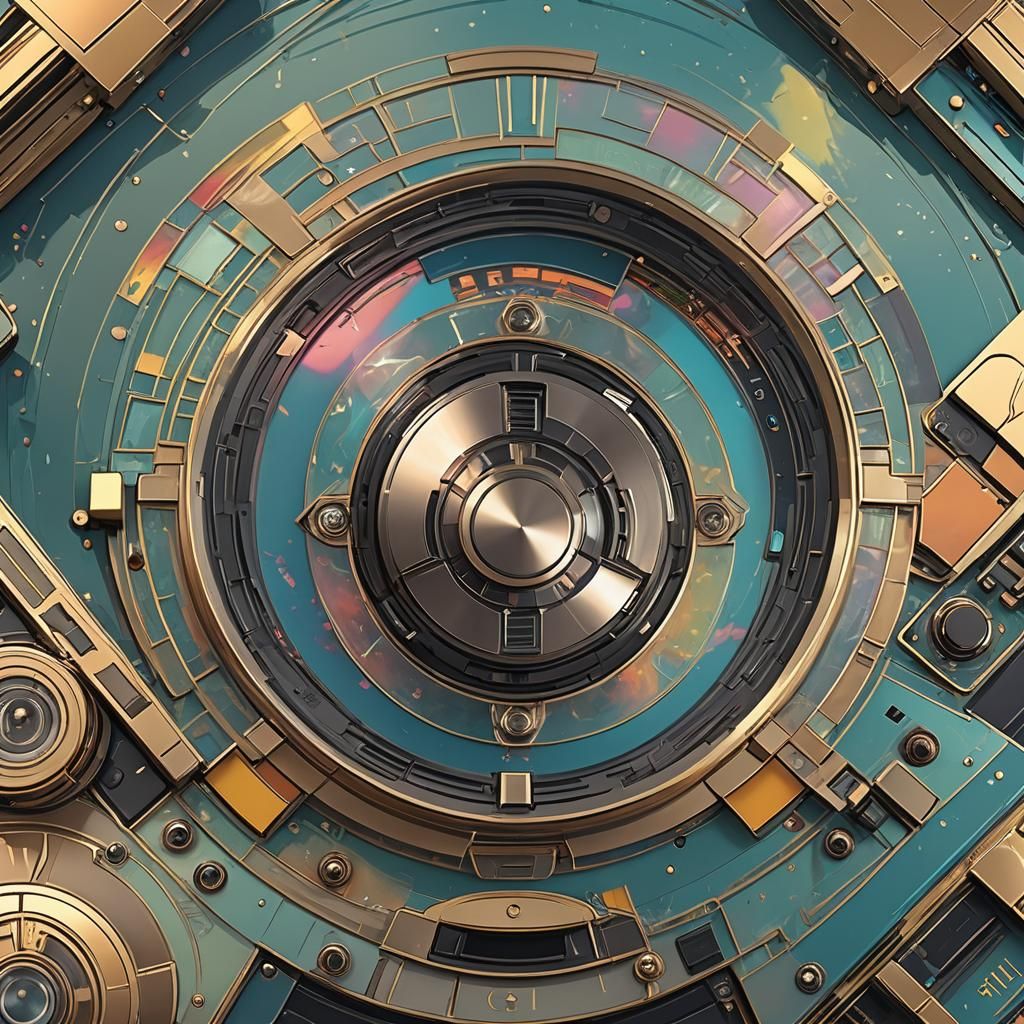 Art Deco DVD Player: Hyperrealistic Concept Art