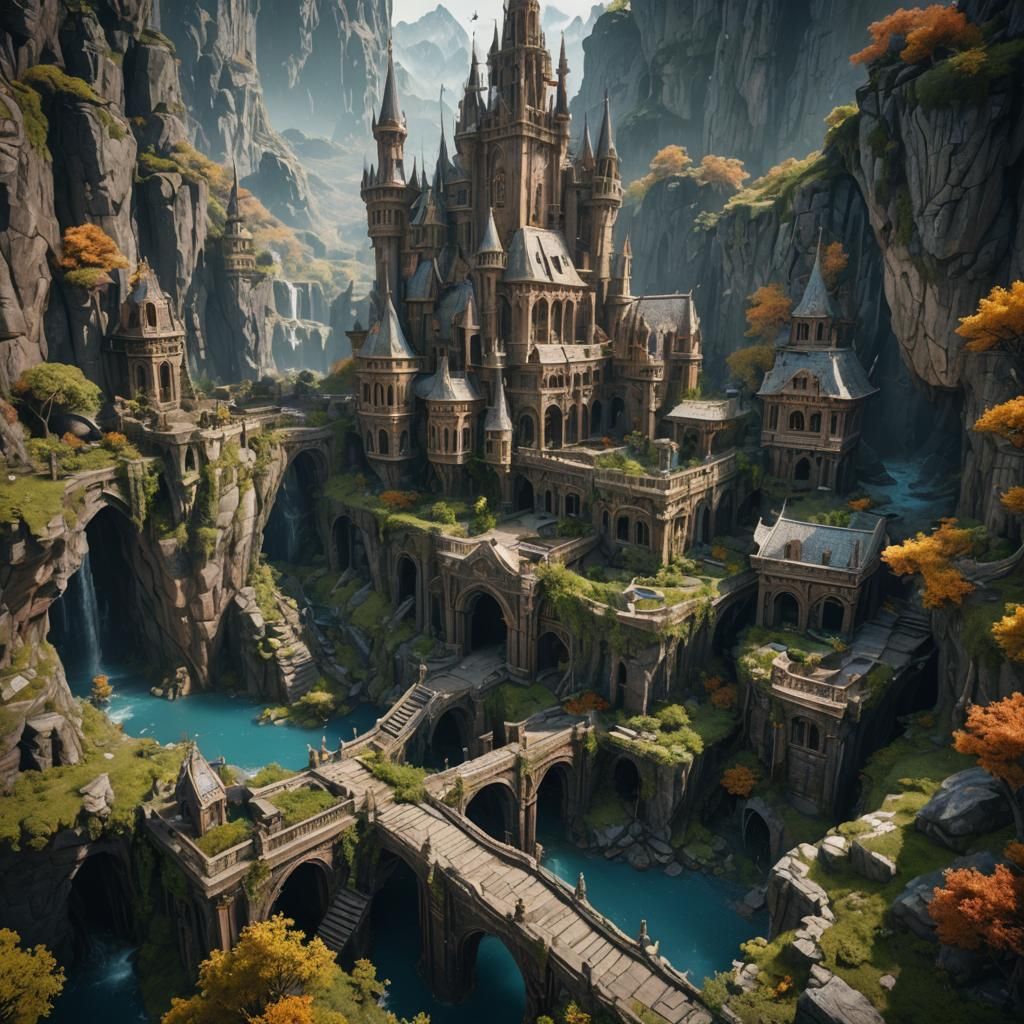 Solitary Figure in Detailed Fantasy Art