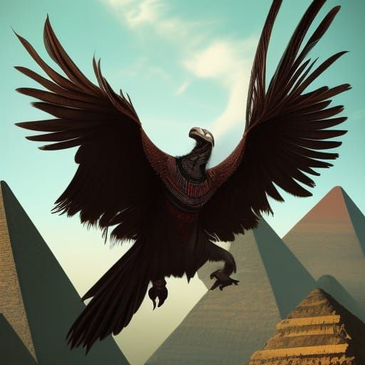 Vulture Kenku in Egyptian Clothes, Fantasy Art